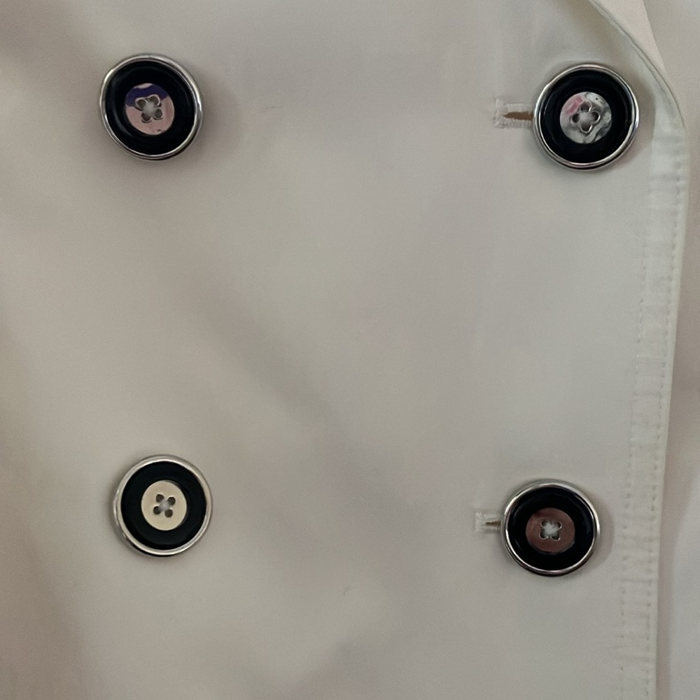 WHBM Off White Ivory Trench Coat - Picture 2 of 10